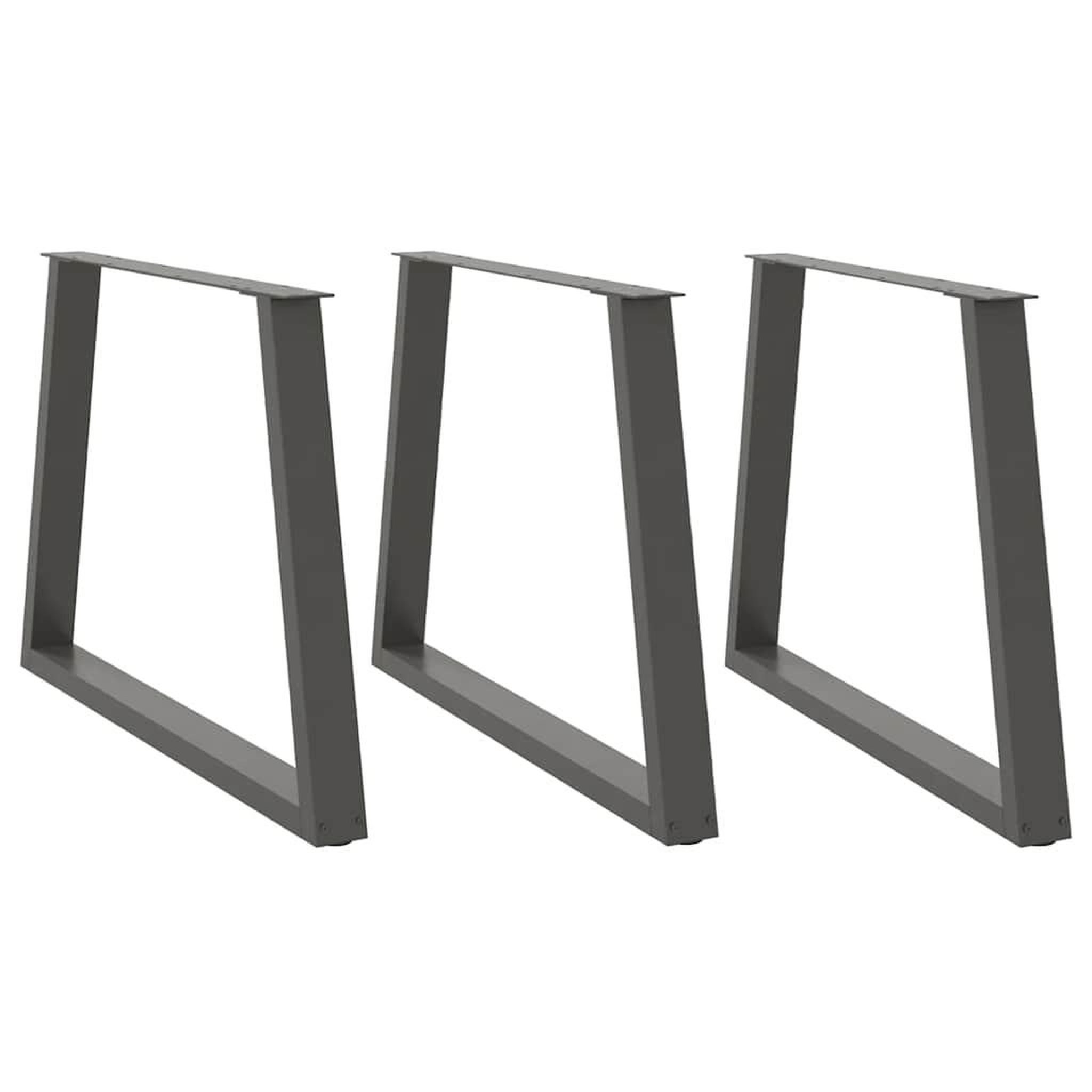 VIDAXL Pieds de table a manger forme de V 3 pcs 100x(72-73,3) cm acier