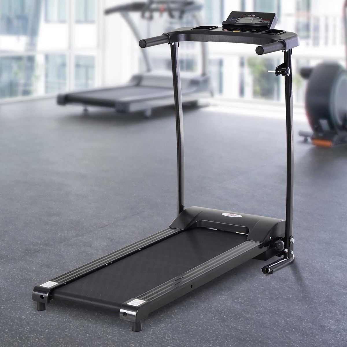 HOMCOM Tapis électrique de course pliable 1-9 Km/h 500 W écran LCD 3 programmes noir