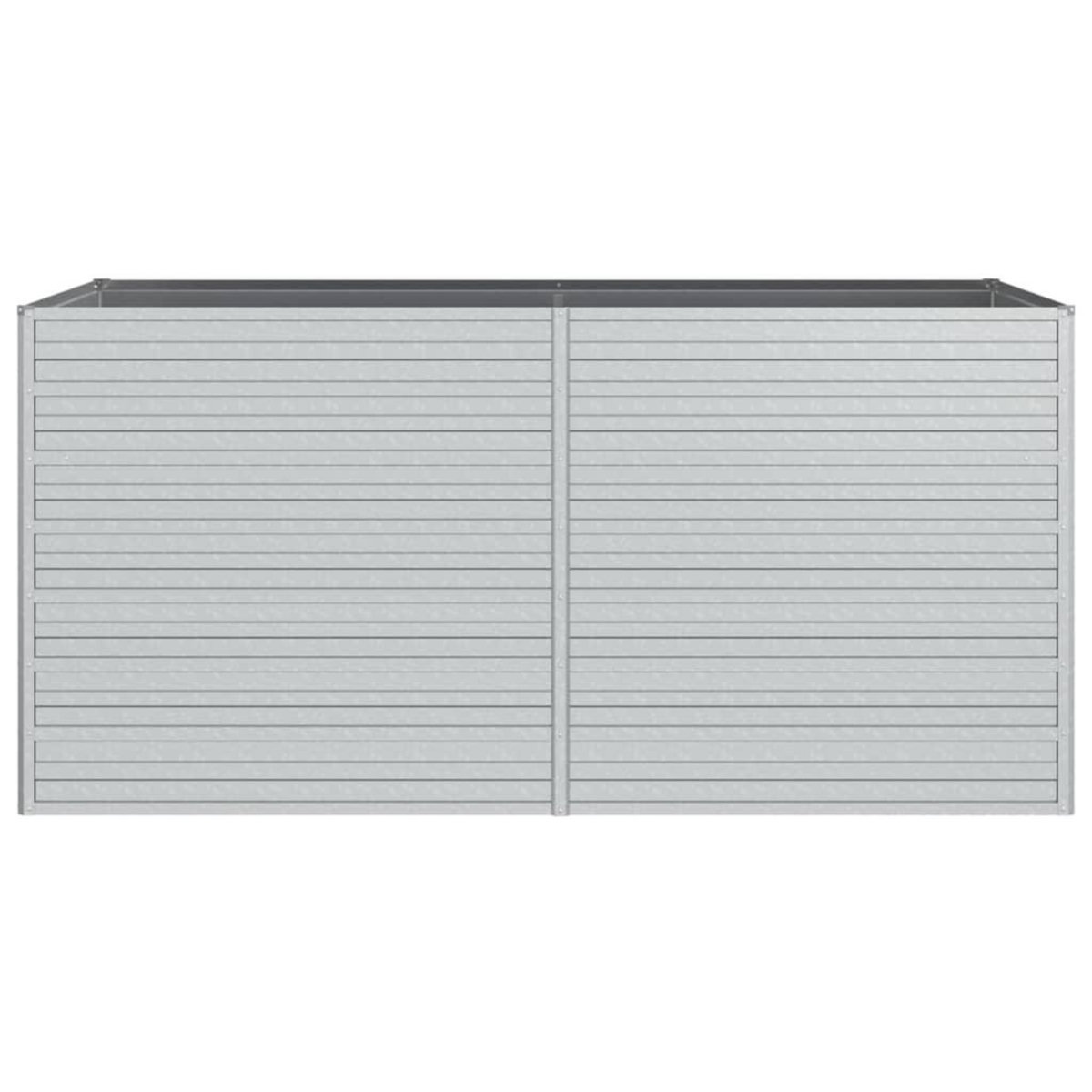 VIDAXL Lit sureleve de jardin 160x80x77 cm Acier galvanise Argente