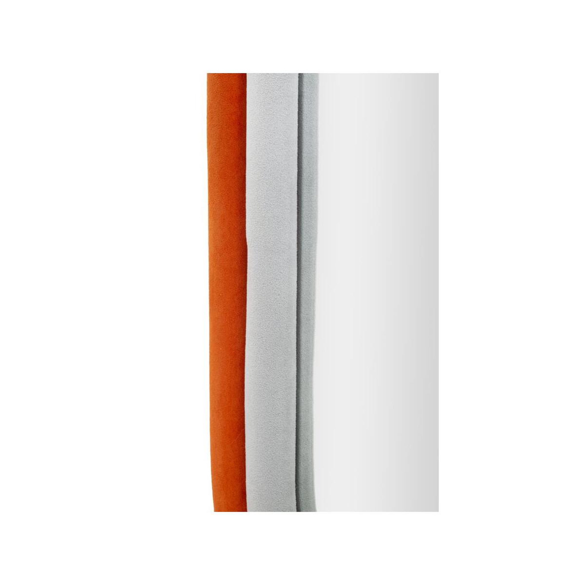 Voir la diapositive 3 : Paris Prix Miroir Mural en Velours  Anthony  90cm Gris & Orange