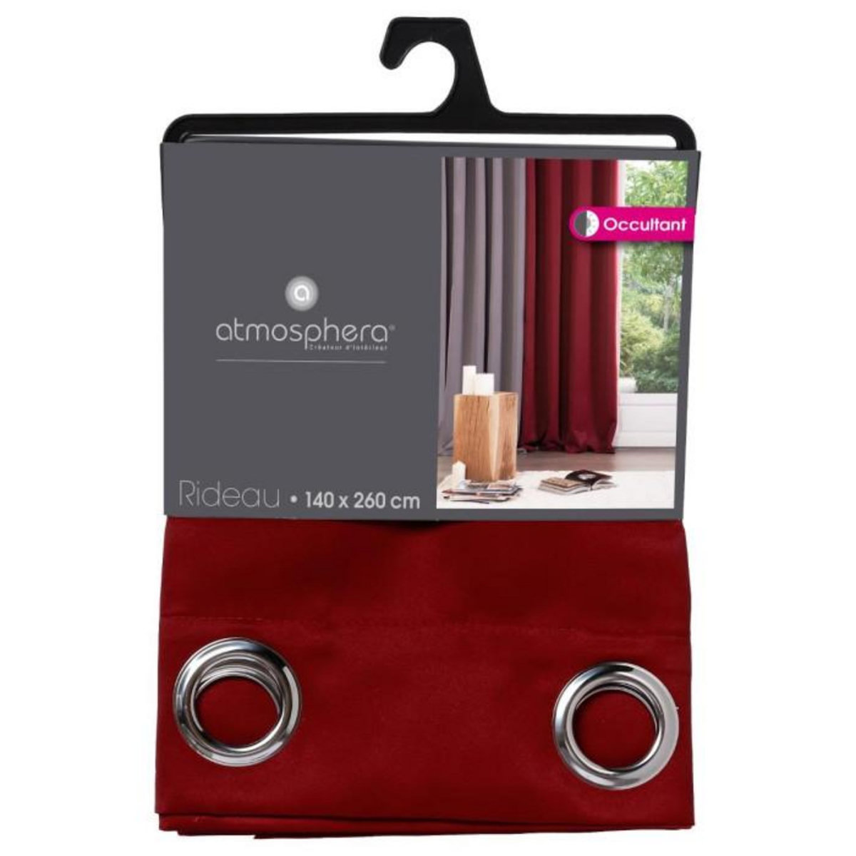 Paris Prix Rideau Occultant  Topa  140x260cm Rouge