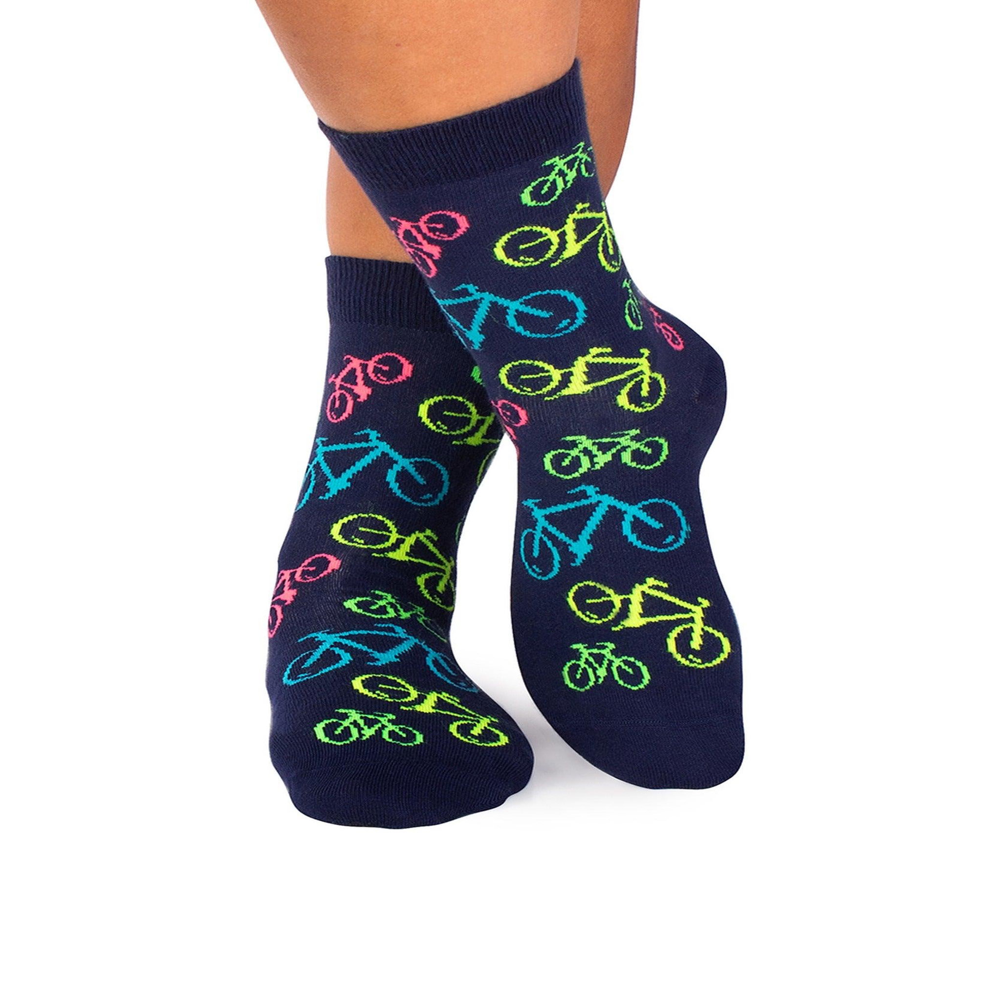 PIRIN HILL Chaussettes Coton Bio Vélos. Coloris disponibles : Bleu