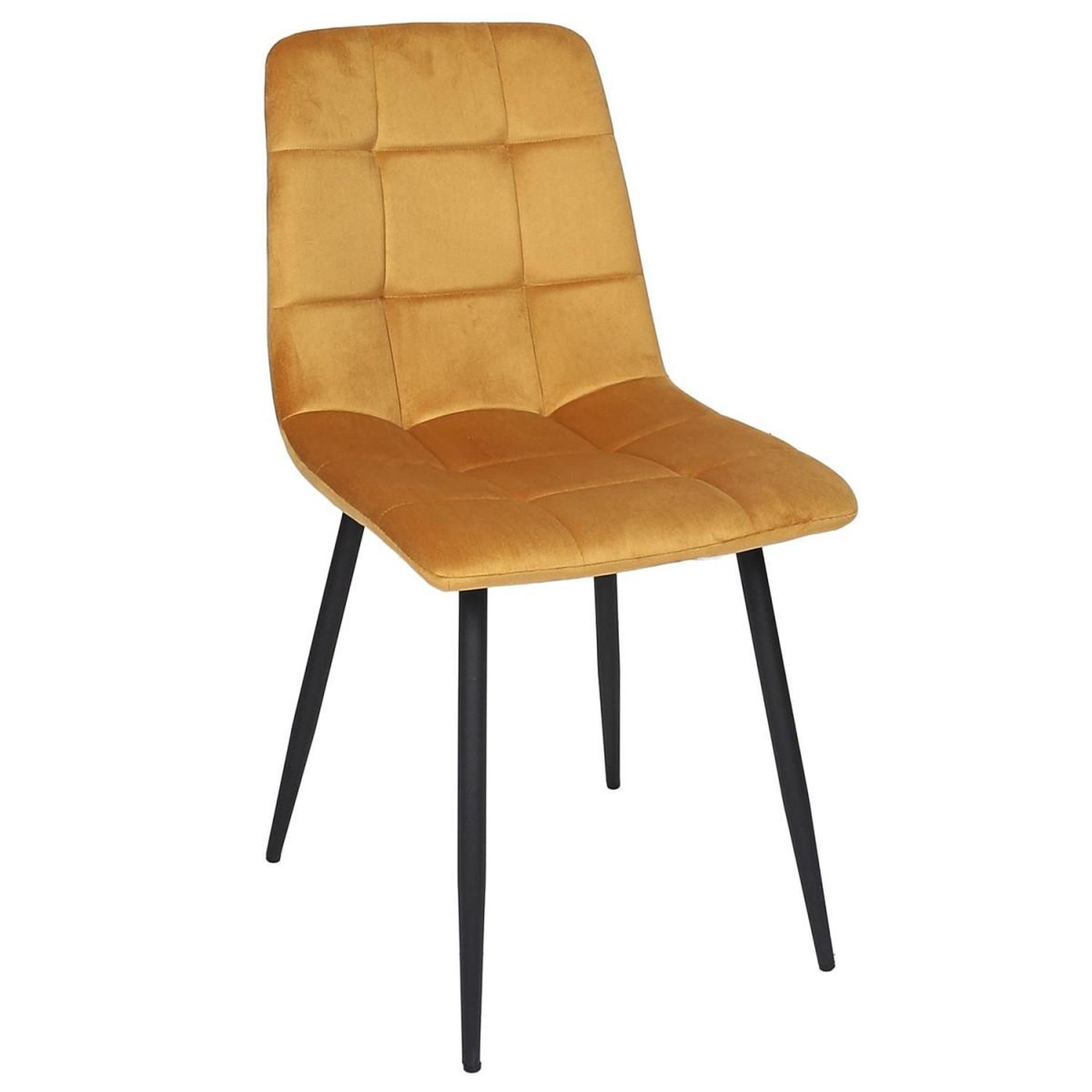 Voir la diapositive 2 : The Home Deco Factory Lot de 4 chaises  mateo  88cm jaune moutarde