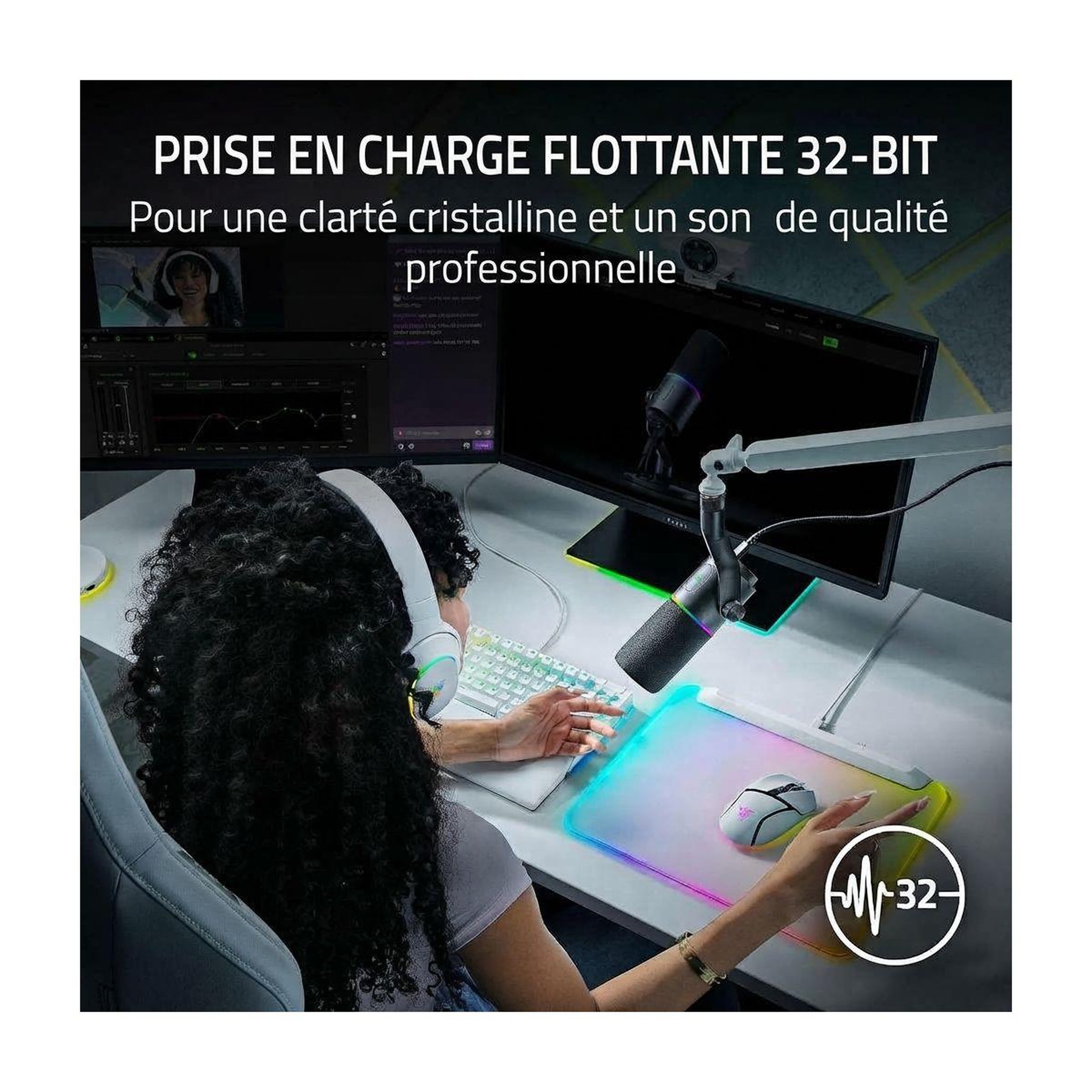 Voir la diapositive 4 : Razer Micro Gamer SEIREN V3 PRO NOIR