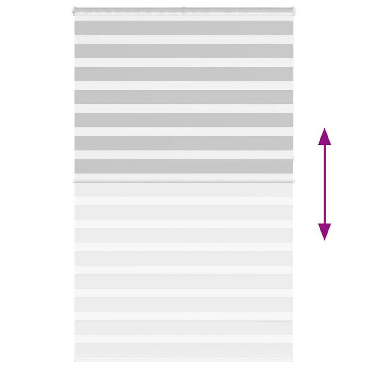 VIDAXL Store zebre gris clair largeur du tissu 145,9 cm polyester