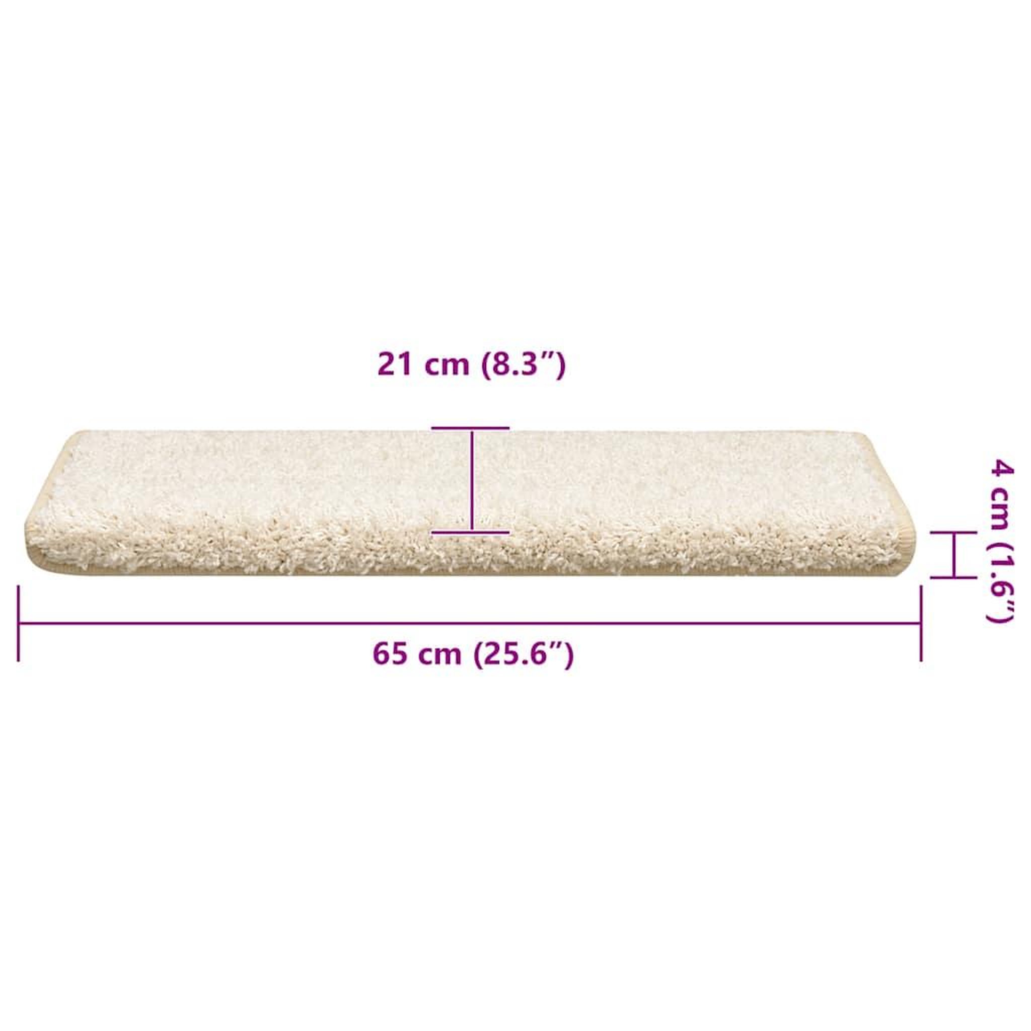 Voir la diapositive 6 : VIDAXL Tapis d'escalier 30 pcs 65x21x4 cm Blanc