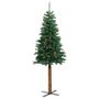 Voir la diapositive 3 : VIDAXL Sapin de Noël mince avec bois veritable et cones vert 210cm PVC