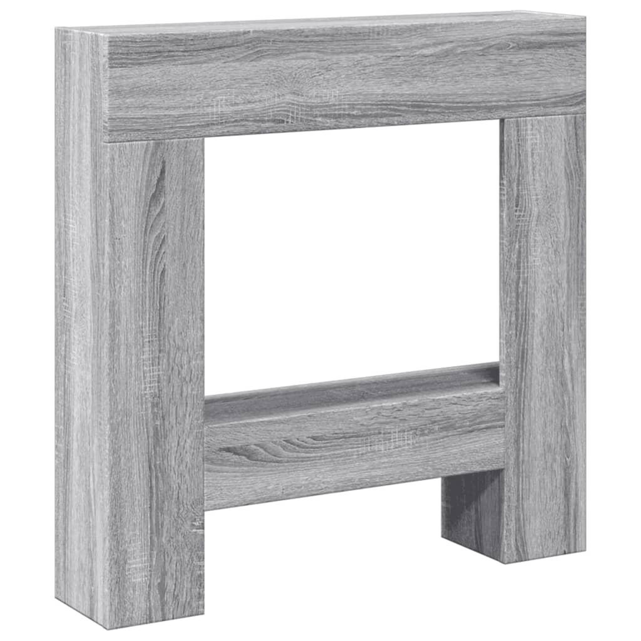 Voir la diapositive 2 : VIDAXL Cadre de cheminee sonoma gris 81x18x82 cm bois d'ingenierie