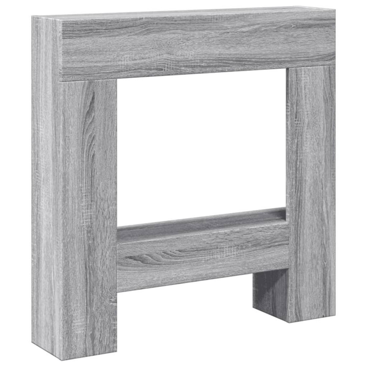 VIDAXL Cadre de cheminee sonoma gris 81x18x82 cm bois d'ingenierie