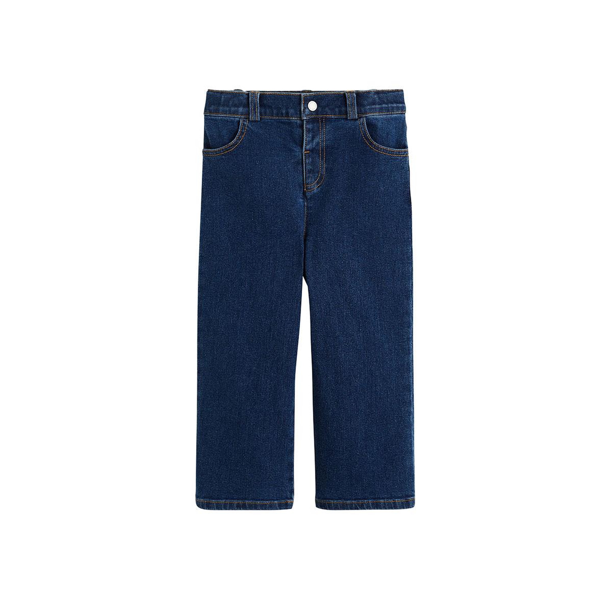 PETIT BEGUIN Jean enfant wide leg. Coloris disponibles : Bleu