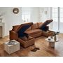Voir la diapositive 3 : BEST MOBILIER Cyrus - canapé panoramique en u - 7 places - convertible avec coffre - en velours côtelé