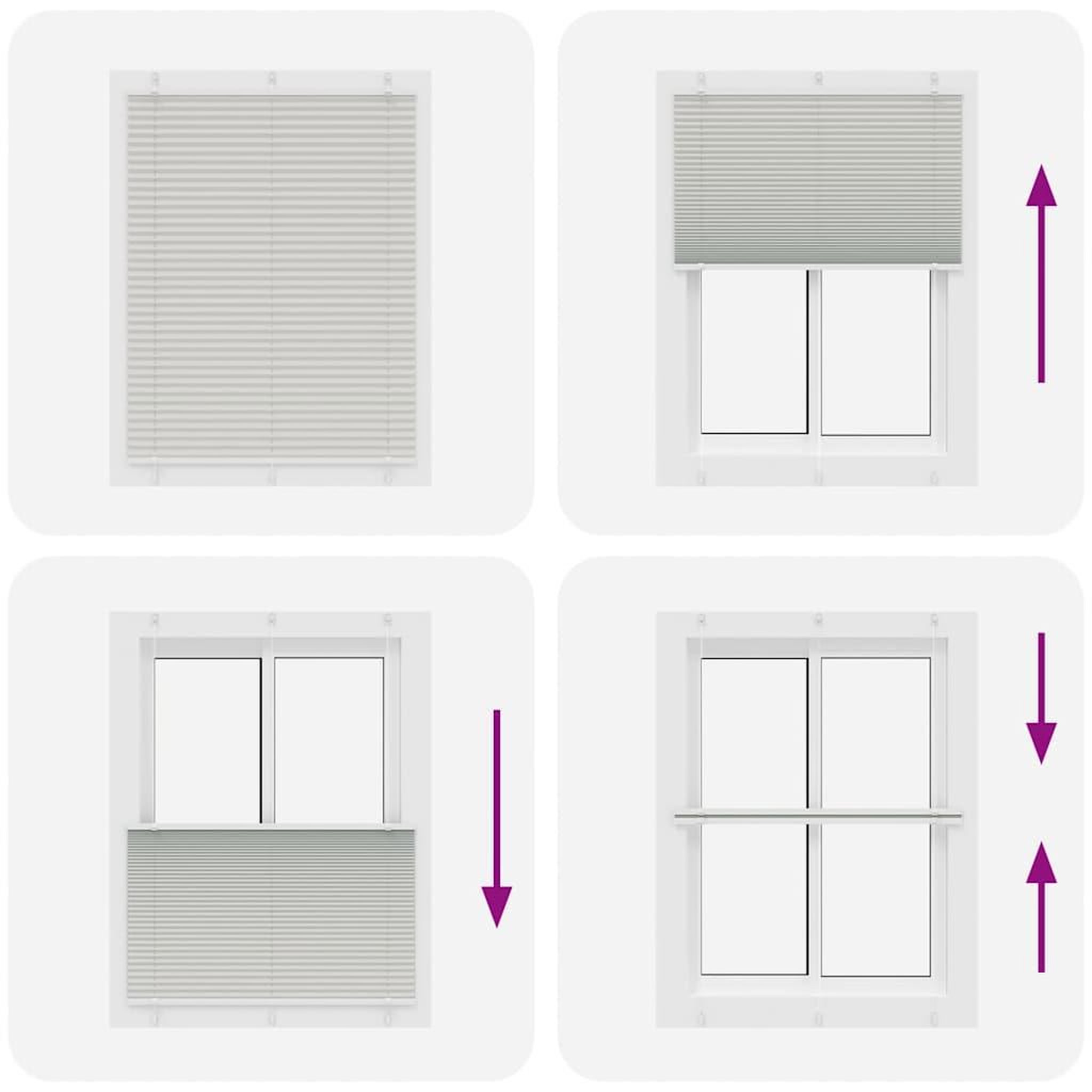 Voir la diapositive 5 : VIDAXL Store plisse gris clair 110x100cm largeur du tissu 109,4cm
