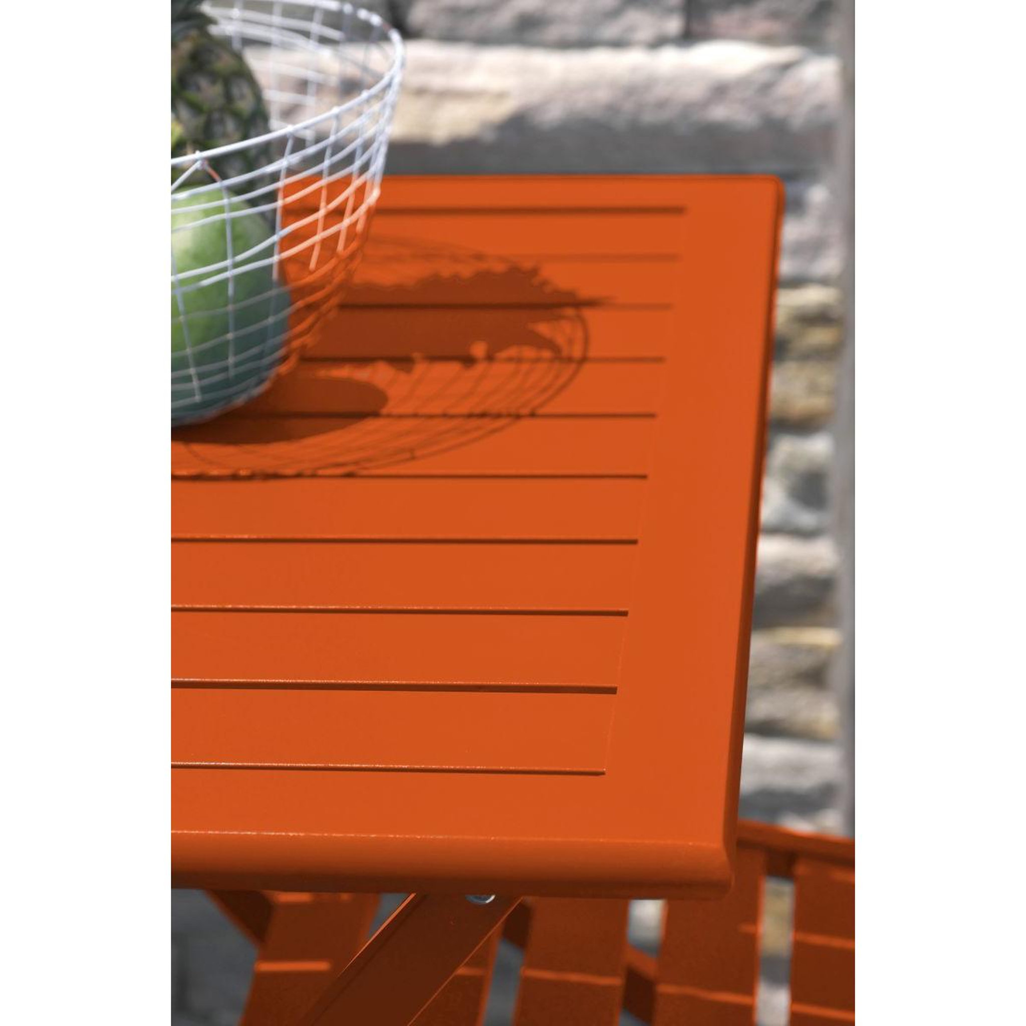 Voir la diapositive 2 : Paris Prix Table de jardin pliante  marius  70cm orange