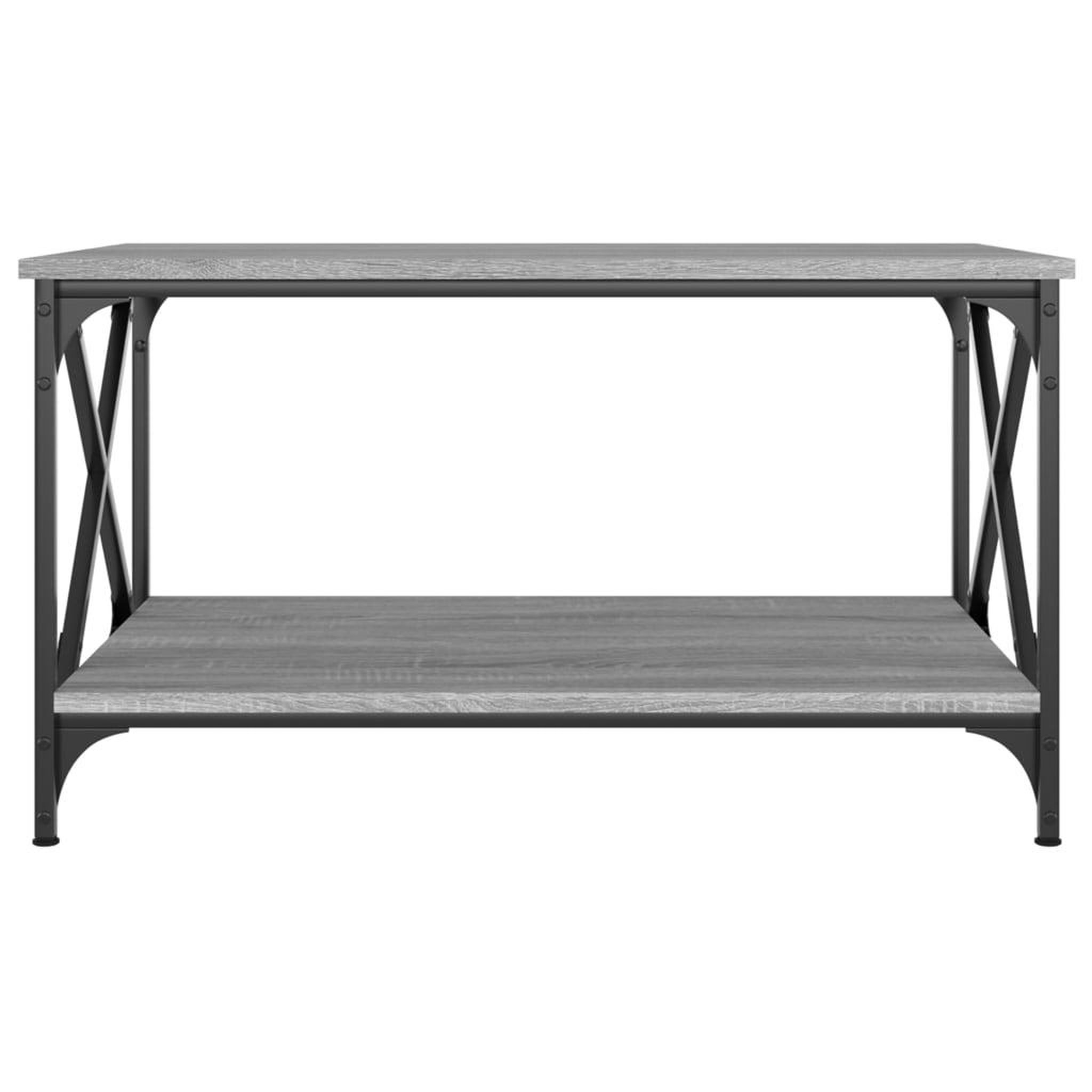 Voir la diapositive 4 : VIDAXL Table basse Sonoma gris 80x50x45 cm Bois d'ingenierie et fer