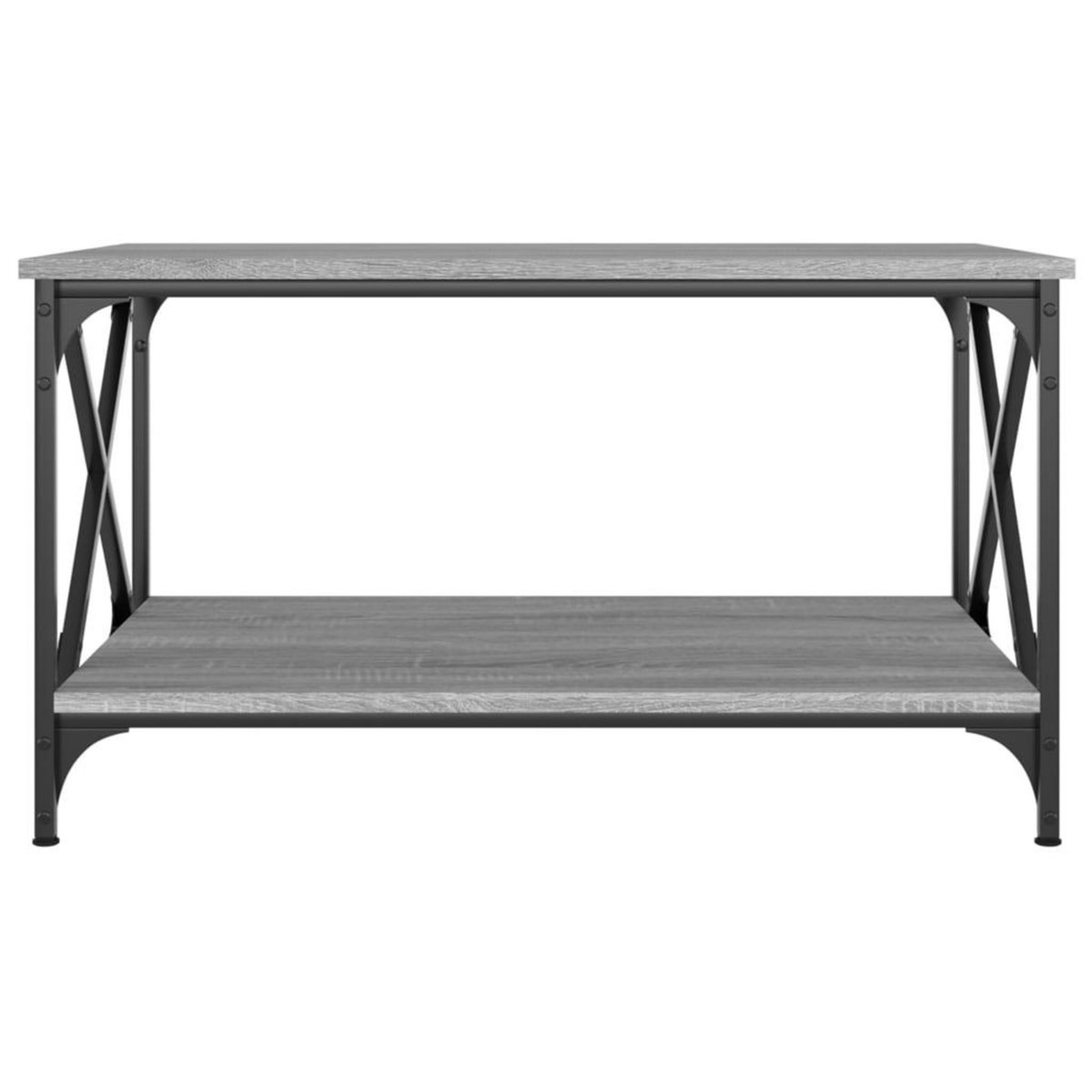 VIDAXL Table basse Sonoma gris 80x50x45 cm Bois d'ingenierie et fer