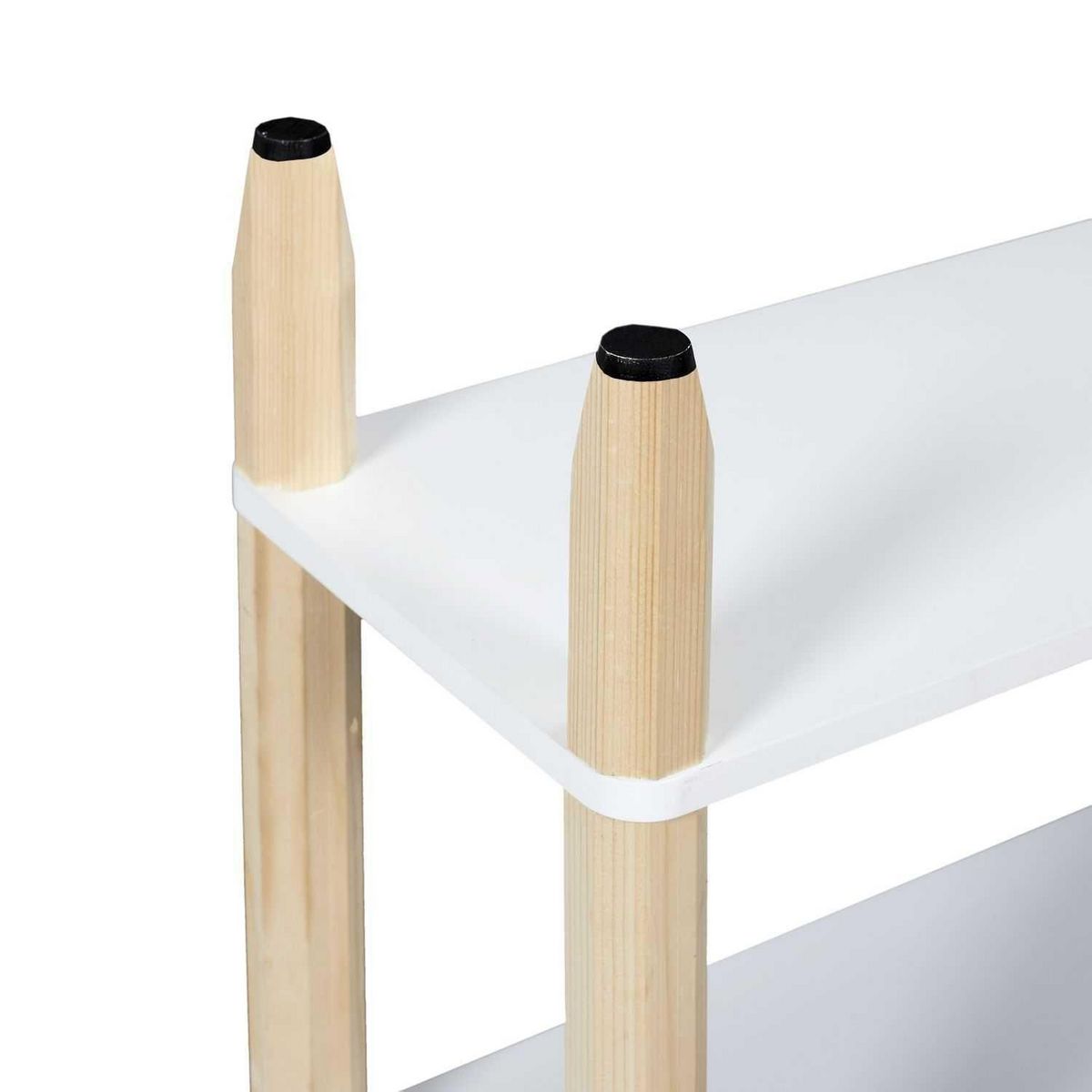 TOILINUX Etagère 3 niveau Crayons pour enfant - Blanc et marron