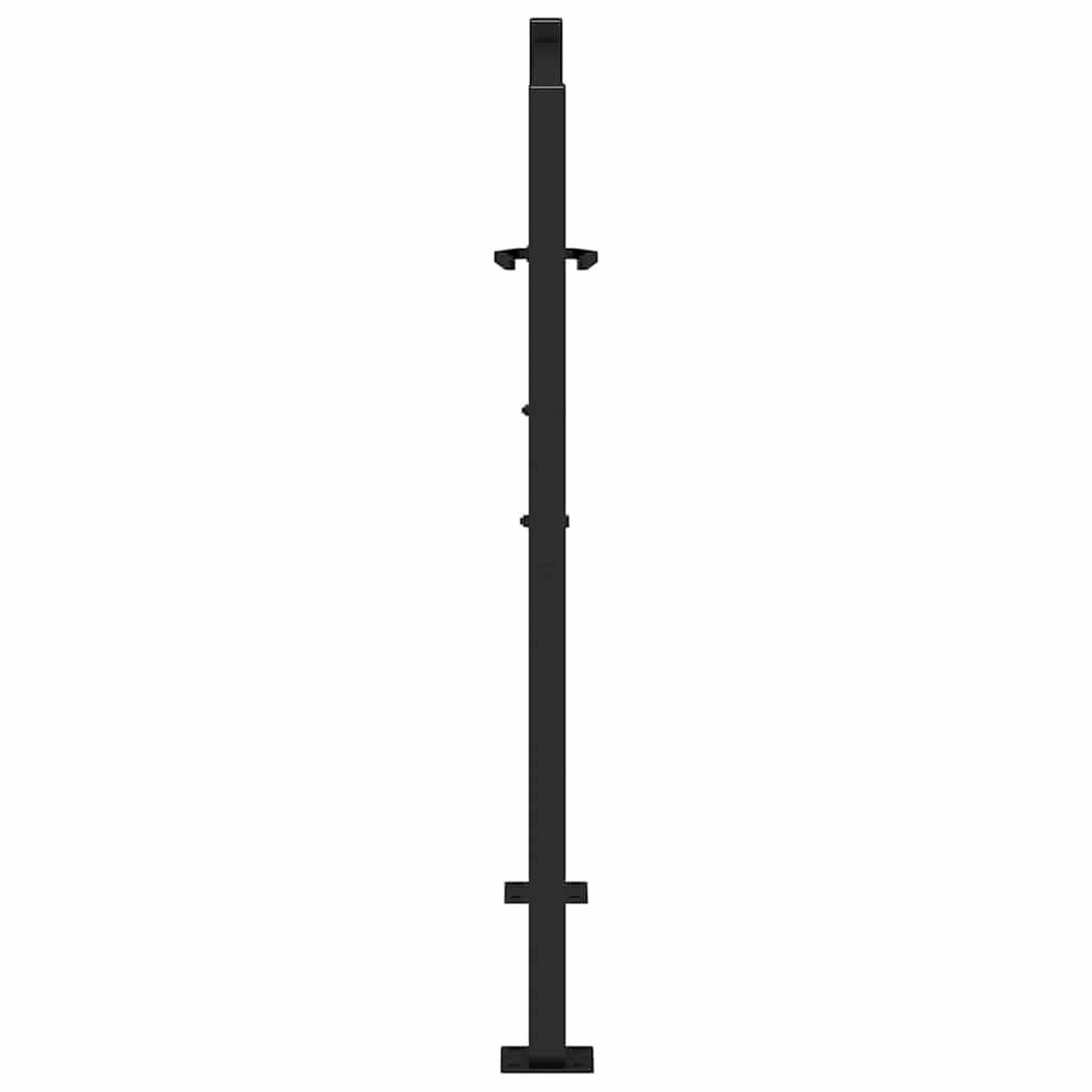 Voir la diapositive 5 : VIDAXL Portail de jardin noir 105x106 cm acier conception de vagues