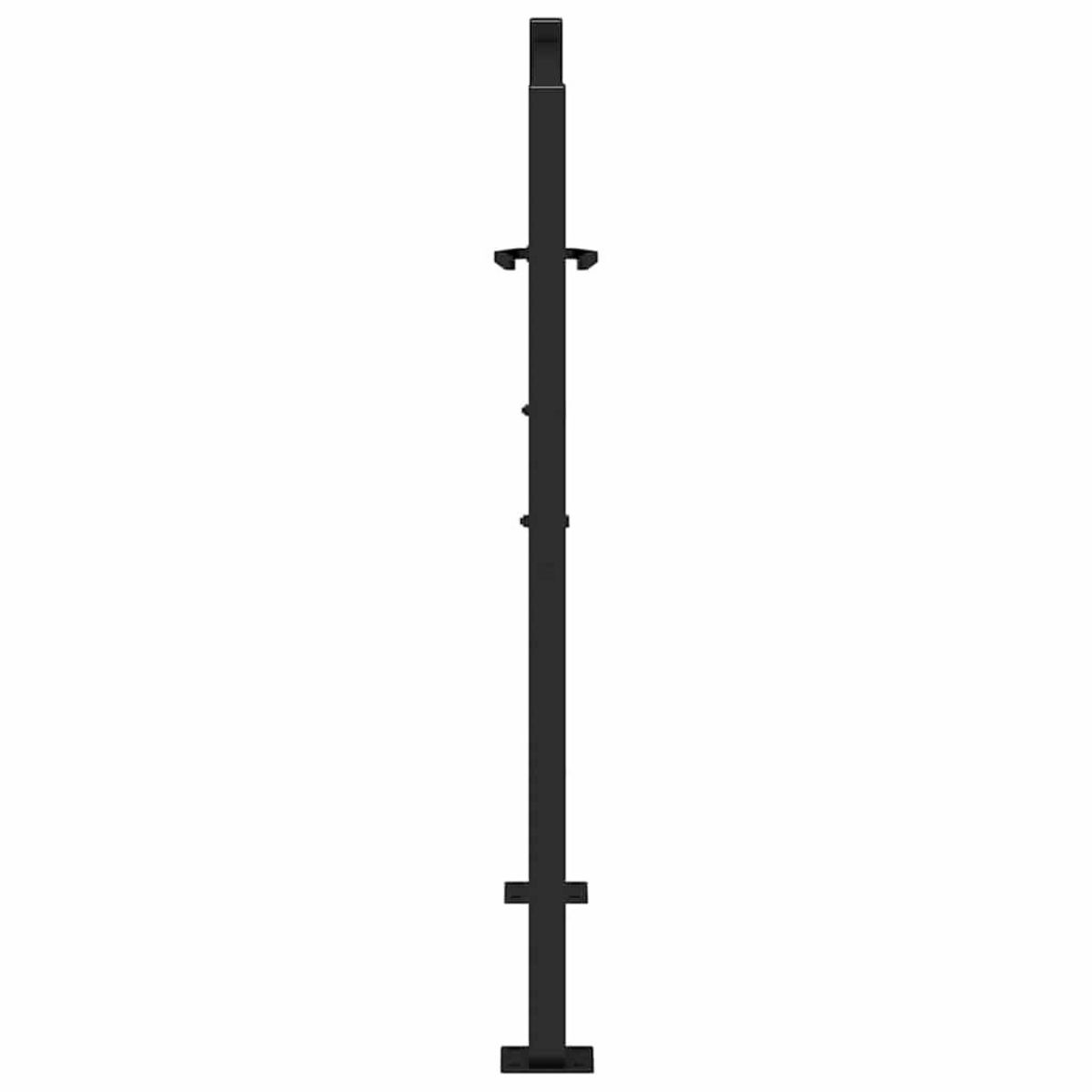 VIDAXL Portail de jardin noir 105x106 cm acier conception de vagues