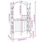 Voir la diapositive 6 : VIDAXL Arche de jardin avec portail noir 108x45x235 cm acier