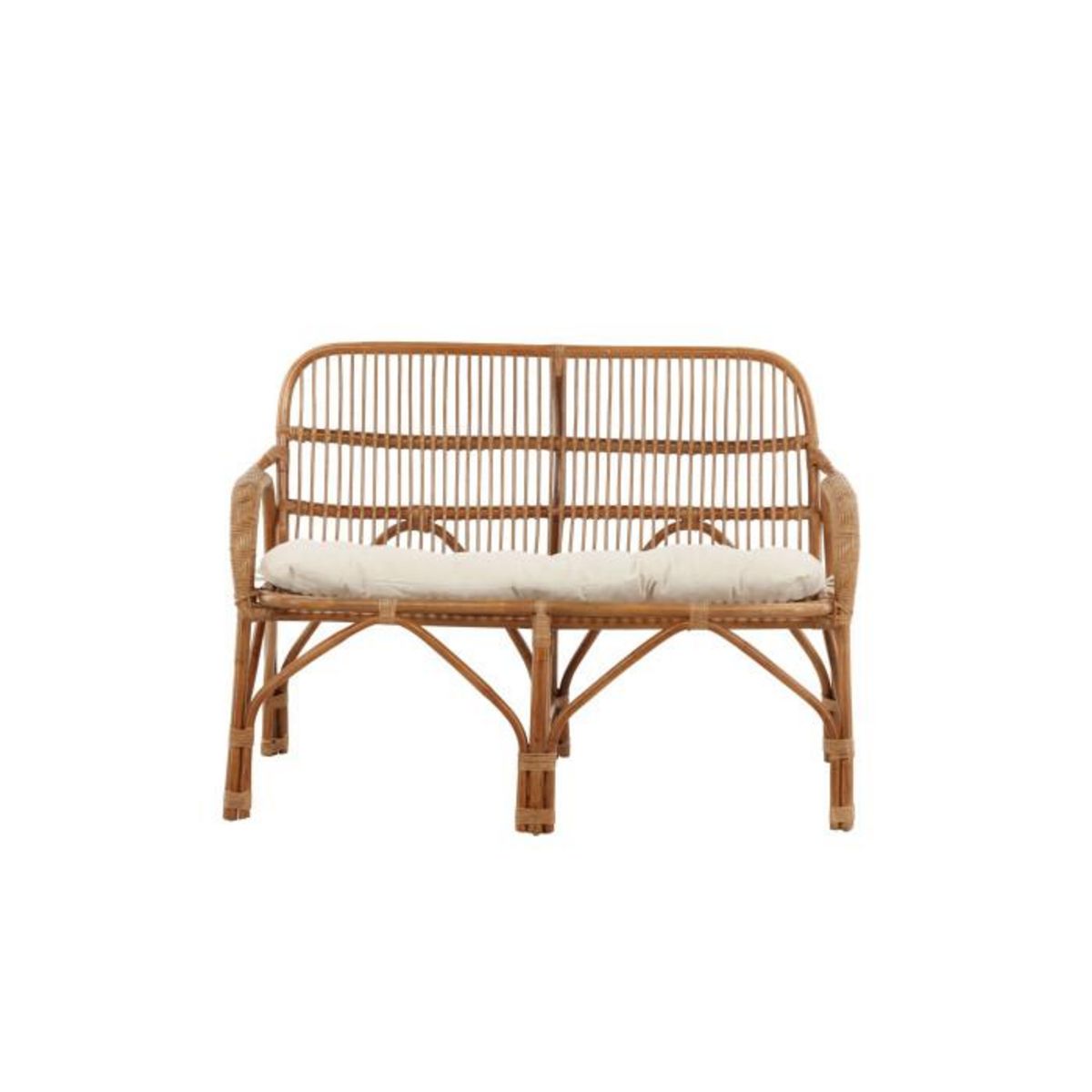 Paris Prix Canapé de Jardin 2 Places en Rotin  Nella  130cm Naturel