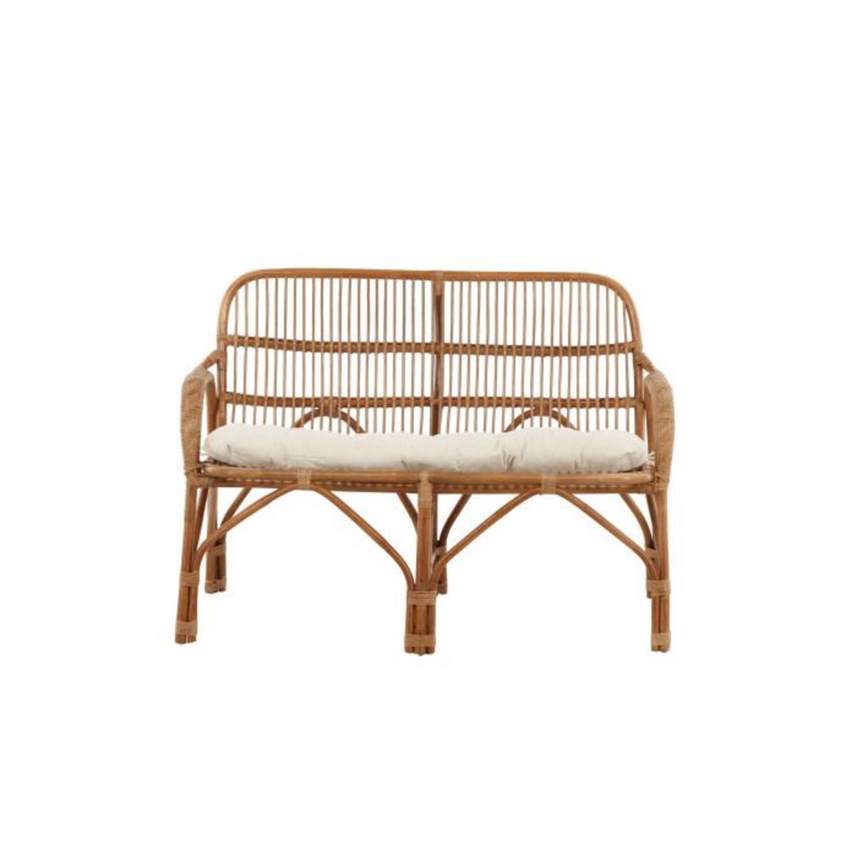 Paris Prix Canapé de Jardin 2 Places en Rotin  Nella  130cm Naturel