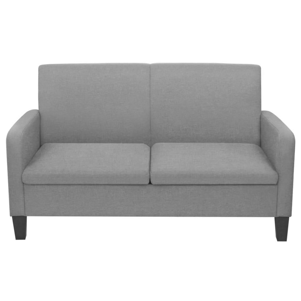 VIDAXL Canape a 2 places 135 x 65 x 76 cm Gris clair