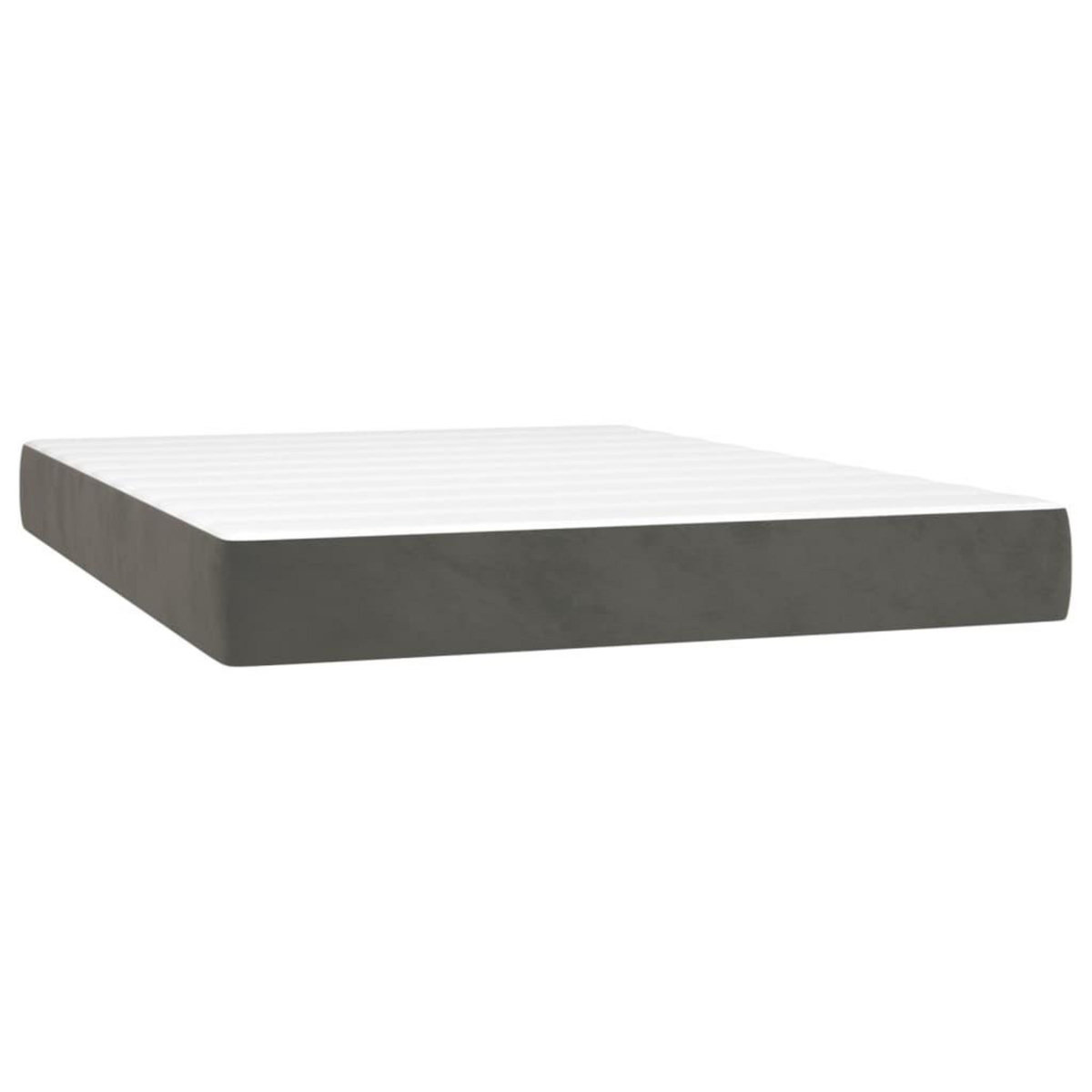 VIDAXL Matelas de lit a ressorts ensaches Gris fonce 140x200x20 cm