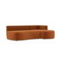 Voir la diapositive 3 : LISA DESIGN Mahina - canapé d'angle droit 4 places convertible avec coffre en tissu texturé