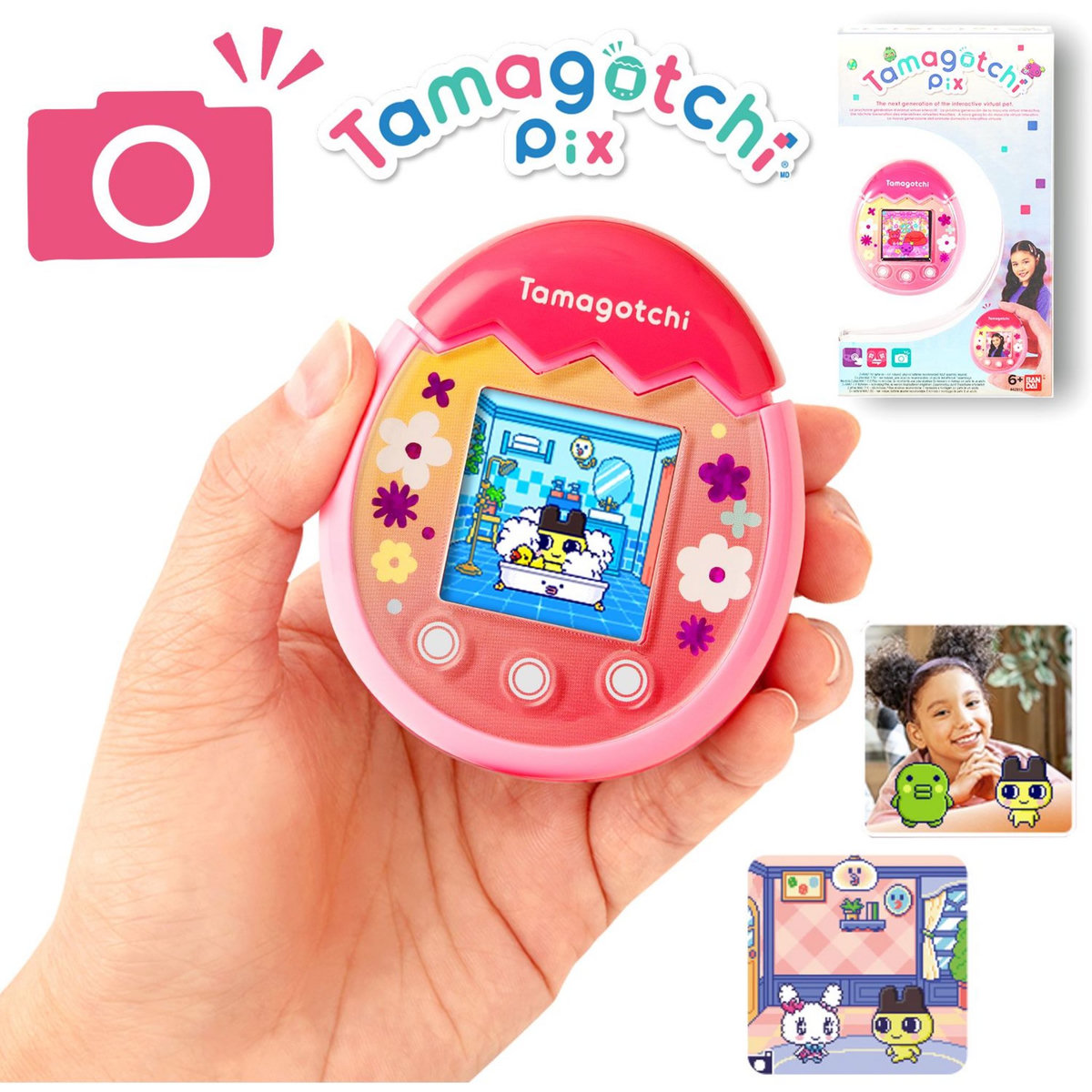 BANDAI Tamagotchi Pix Rose