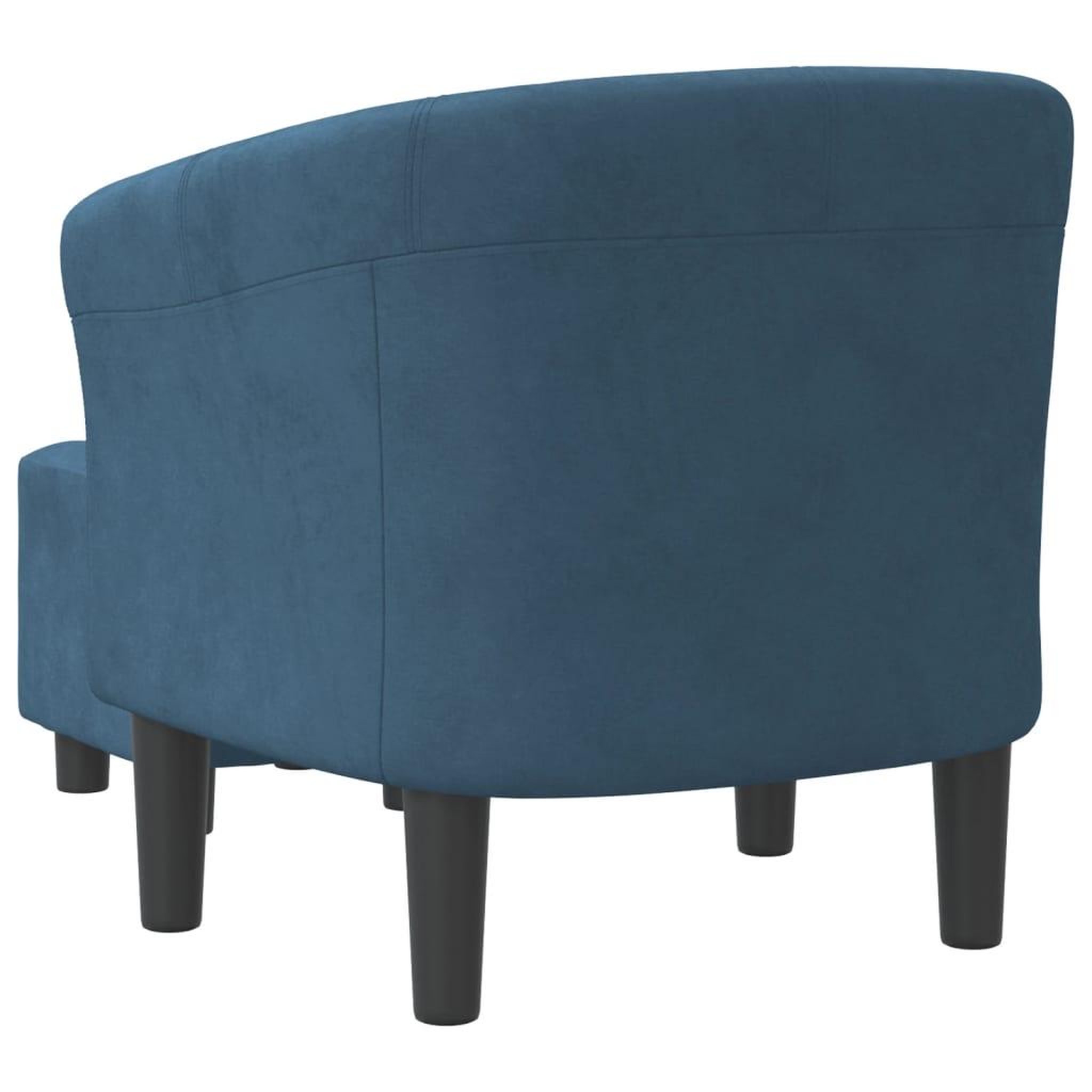 Voir la diapositive 5 : VIDAXL Chaise cabriolet avec repose-pied bleu fonce velours