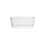 ELHO Jardinière Greenville Terrasse 78 x 35 x 33 cm avec roulettes - Blanc - Elho