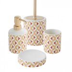 GUY LEVASSEUR Set salle de bain 4 pièces céramique marron