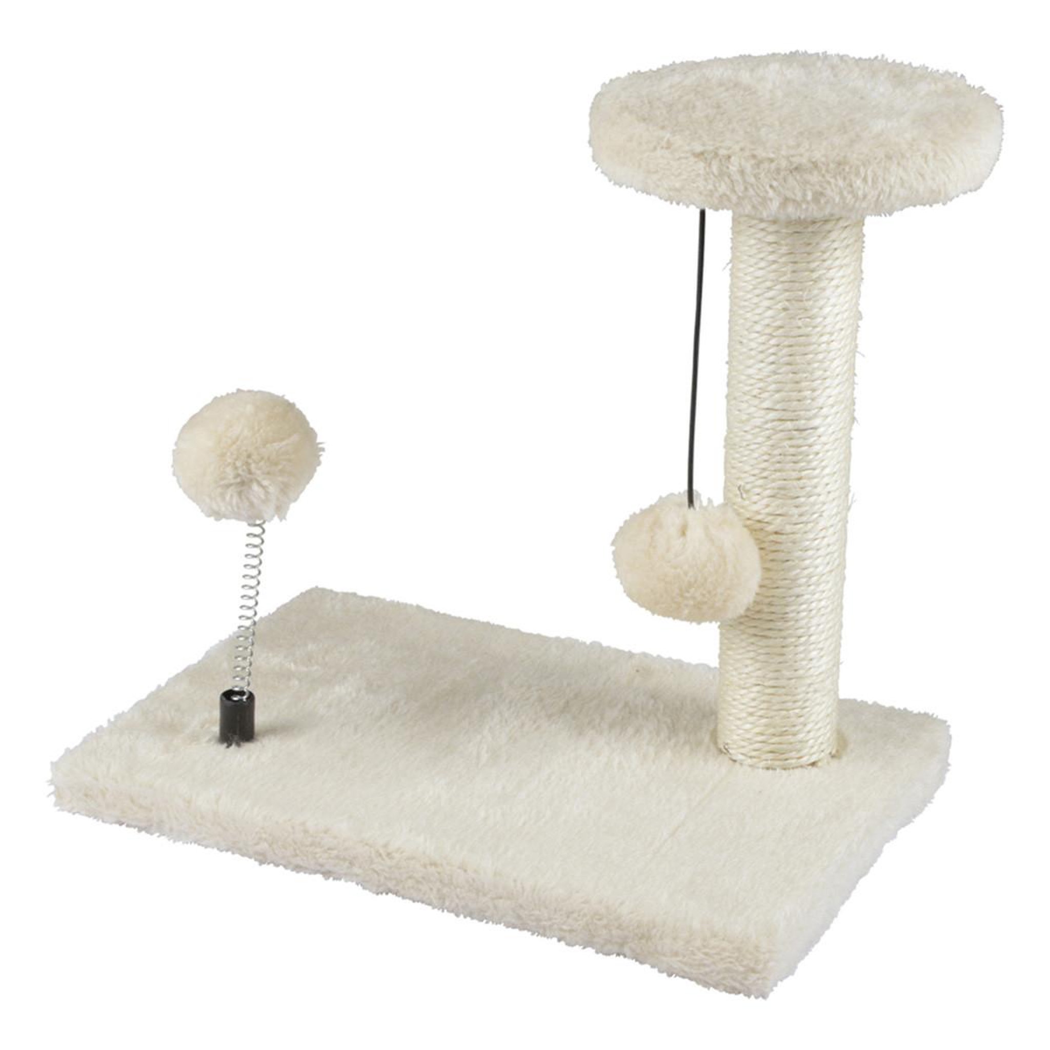LOVE STORY Arbre à chat avec jouets  1 plateforme  28cm écru