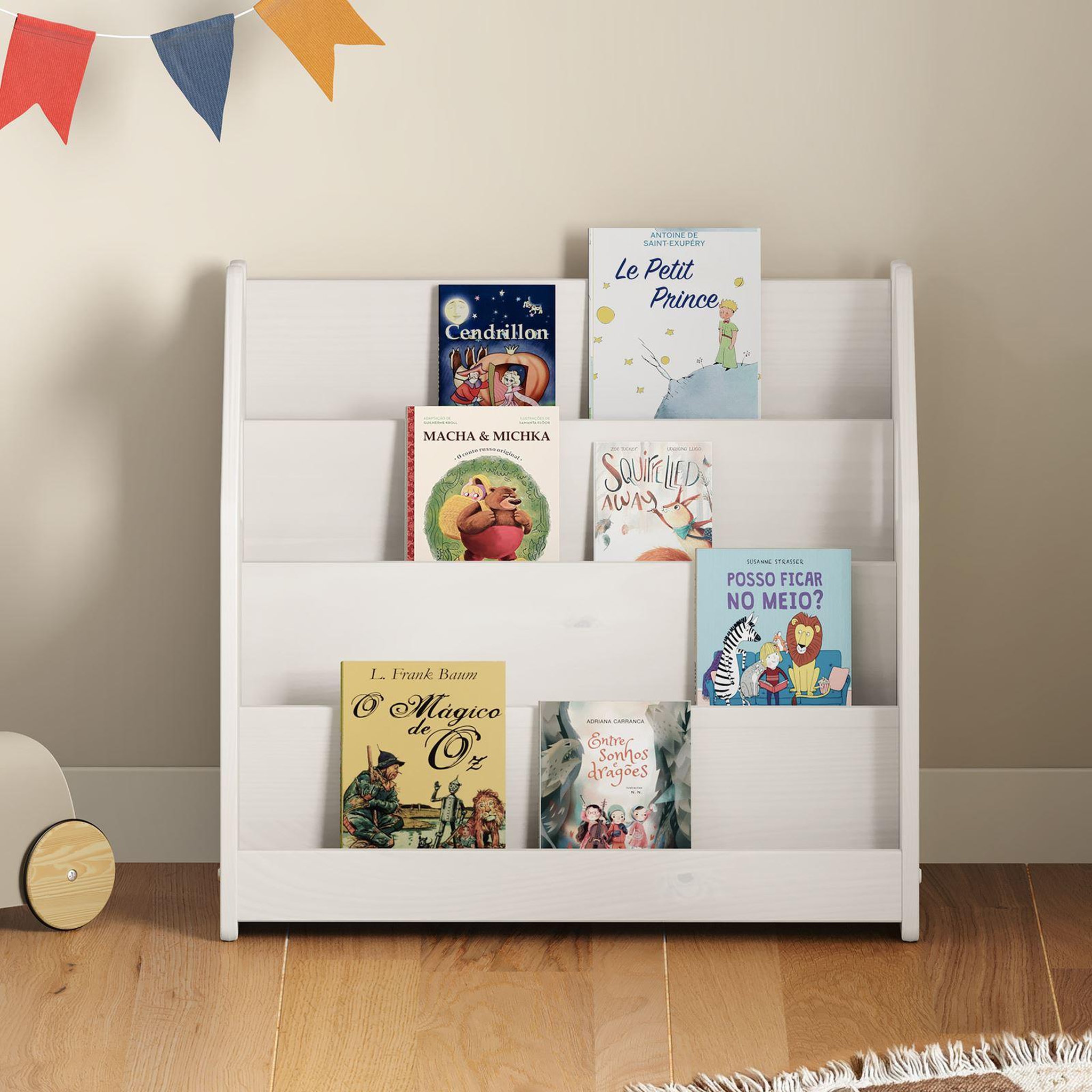 Voir la diapositive 3 : IDIMEX Bibliothèque enfant BRUNO en pin massif