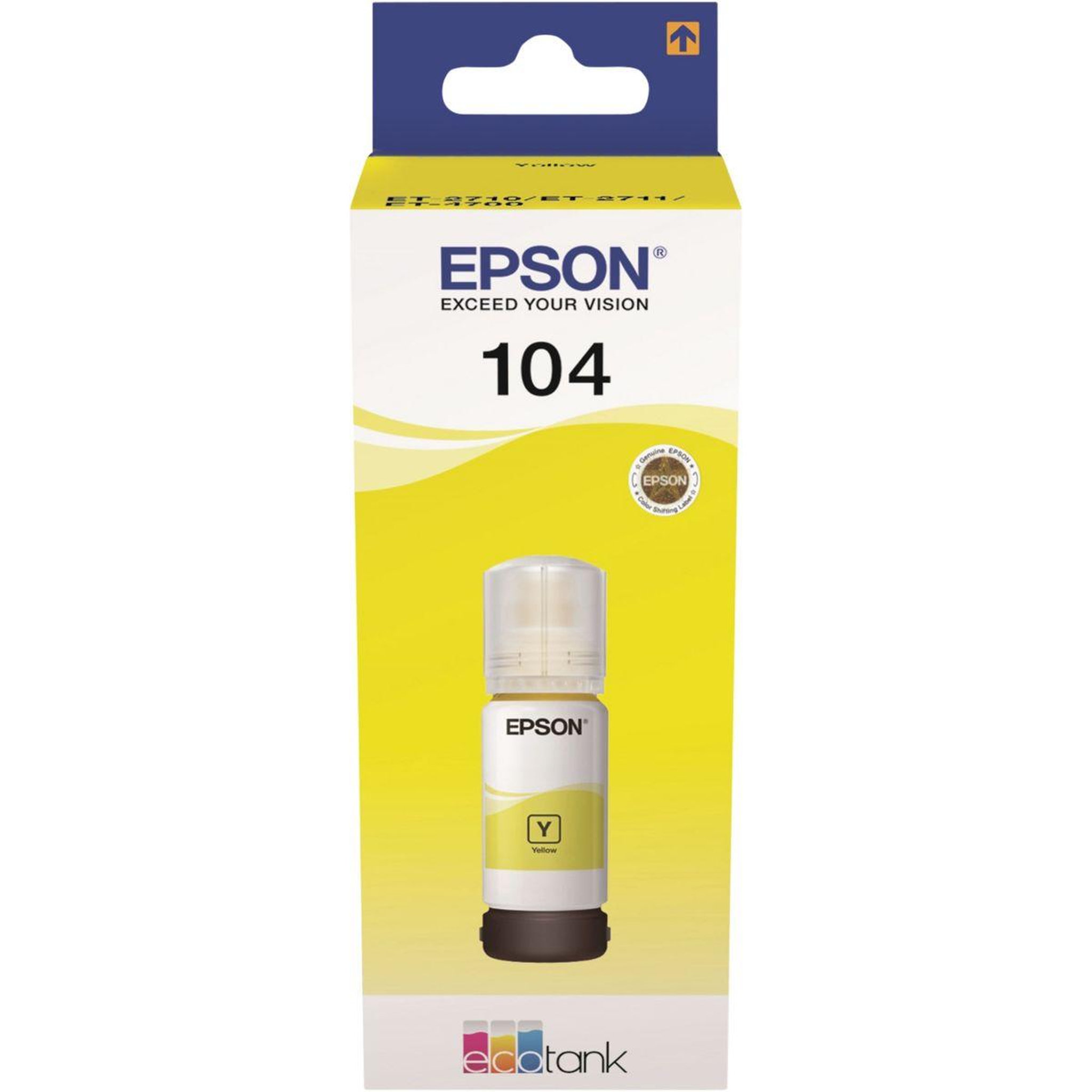 Epson Cartouche d'encre bouteille d'encre ecotank 104 jaune (yellow) - c13t00p440