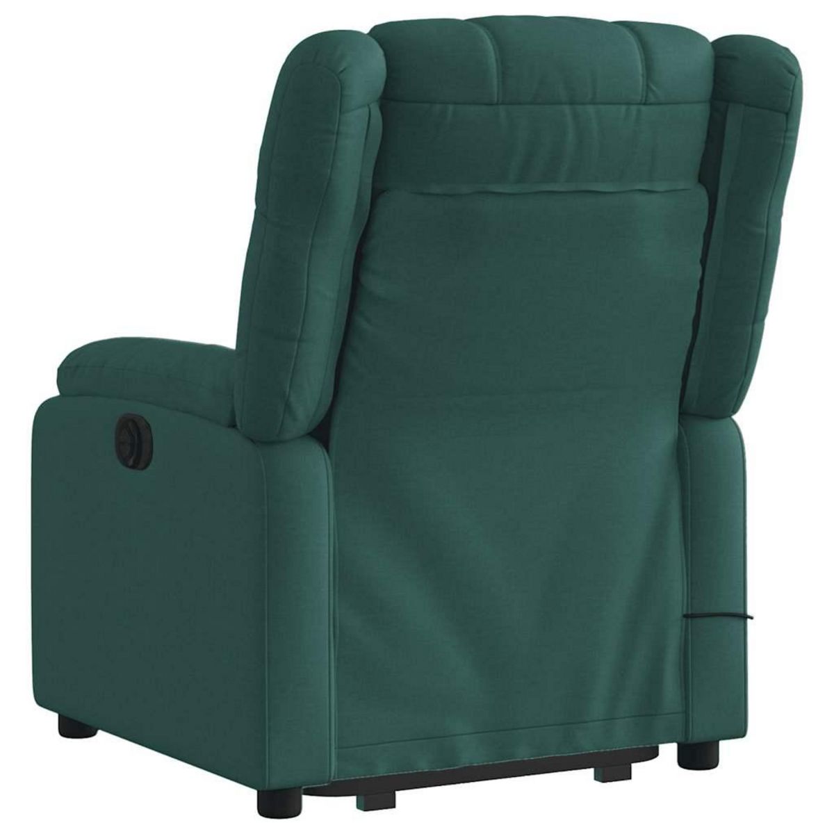 VIDAXL Fauteuil inclinable de massage electrique Vert fonce Tissu