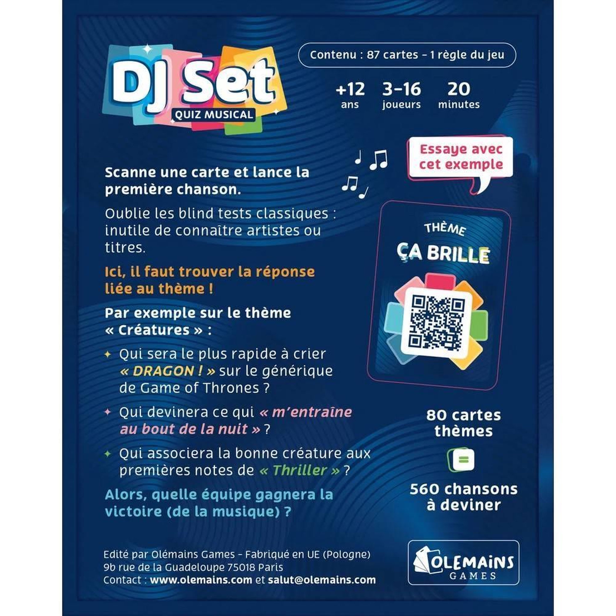 Voir la diapositive 5 : Blackrock Editions DJ SET 20 min Jeu de cartes