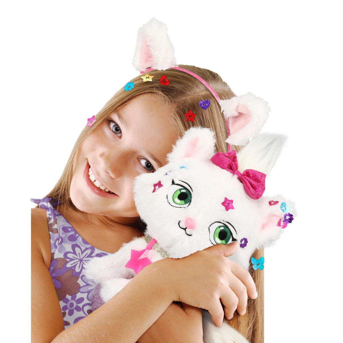 TALDEC Shimmer stars - Peluche chat à personnaliser