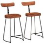 Voir la diapositive 1 : VIDAXL Tabourets de bar lot de 2 49x43x88 cm bois de manguier massif
