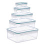 Voir la diapositive 1 : FIVE Lot de 5 Boîtes de Conservation  Clipeat  28cm Bleu
