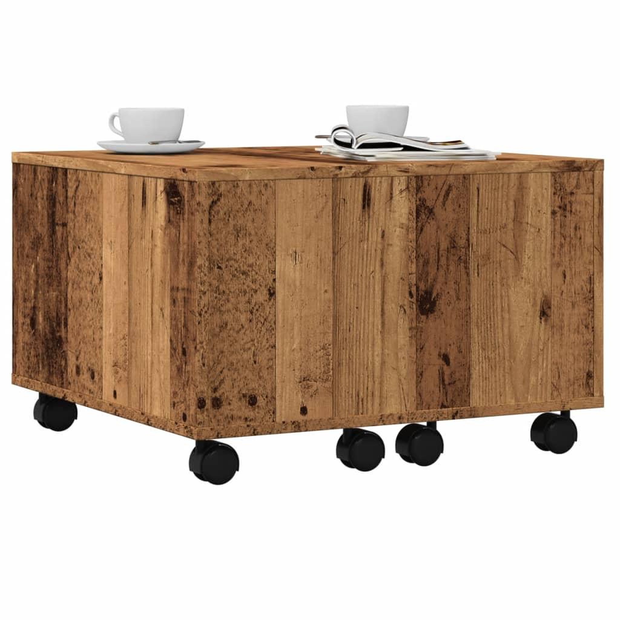 VIDAXL Table basse vieux bois 60x60x38 cm bois d'ingenierie