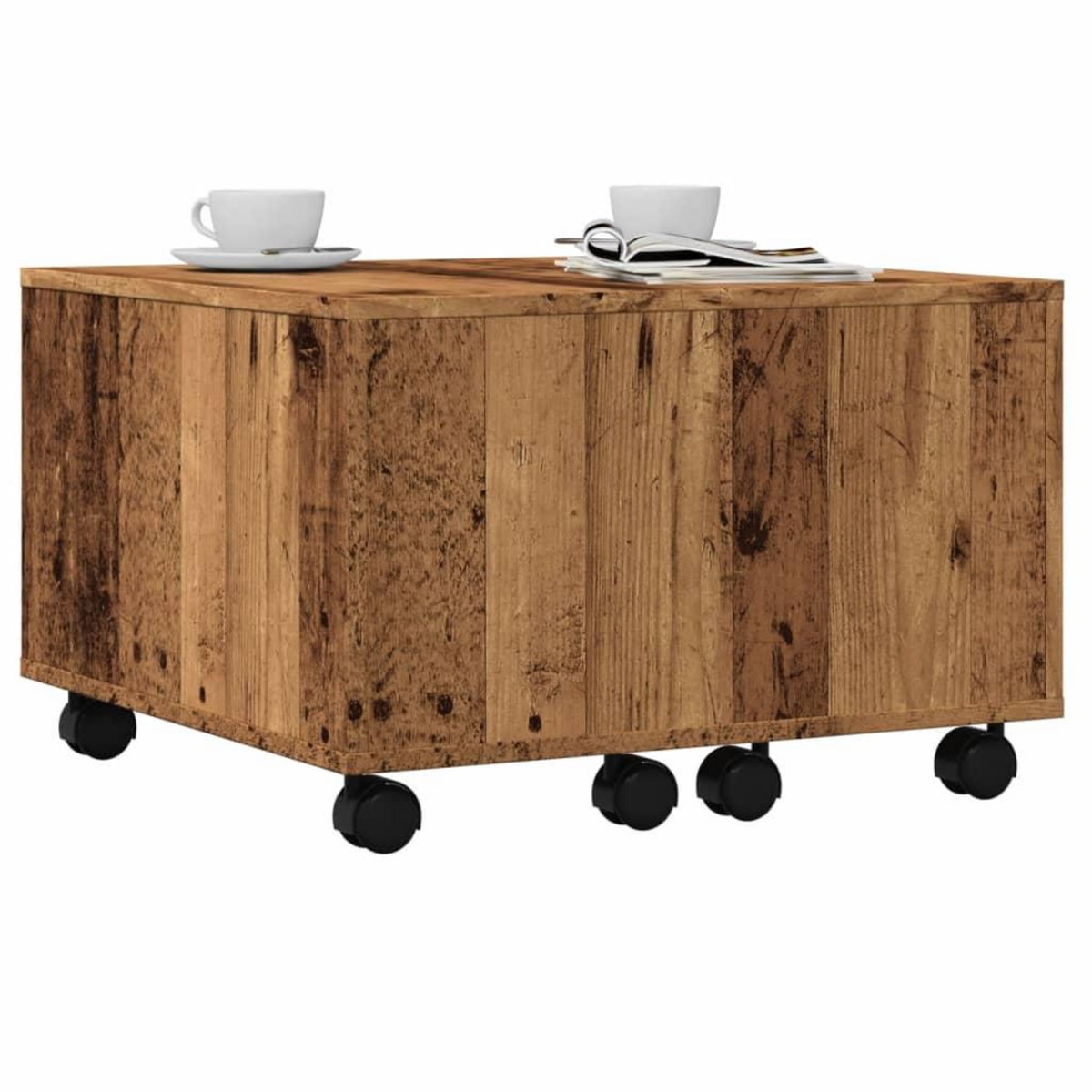 VIDAXL Table basse vieux bois 60x60x38 cm bois d'ingenierie