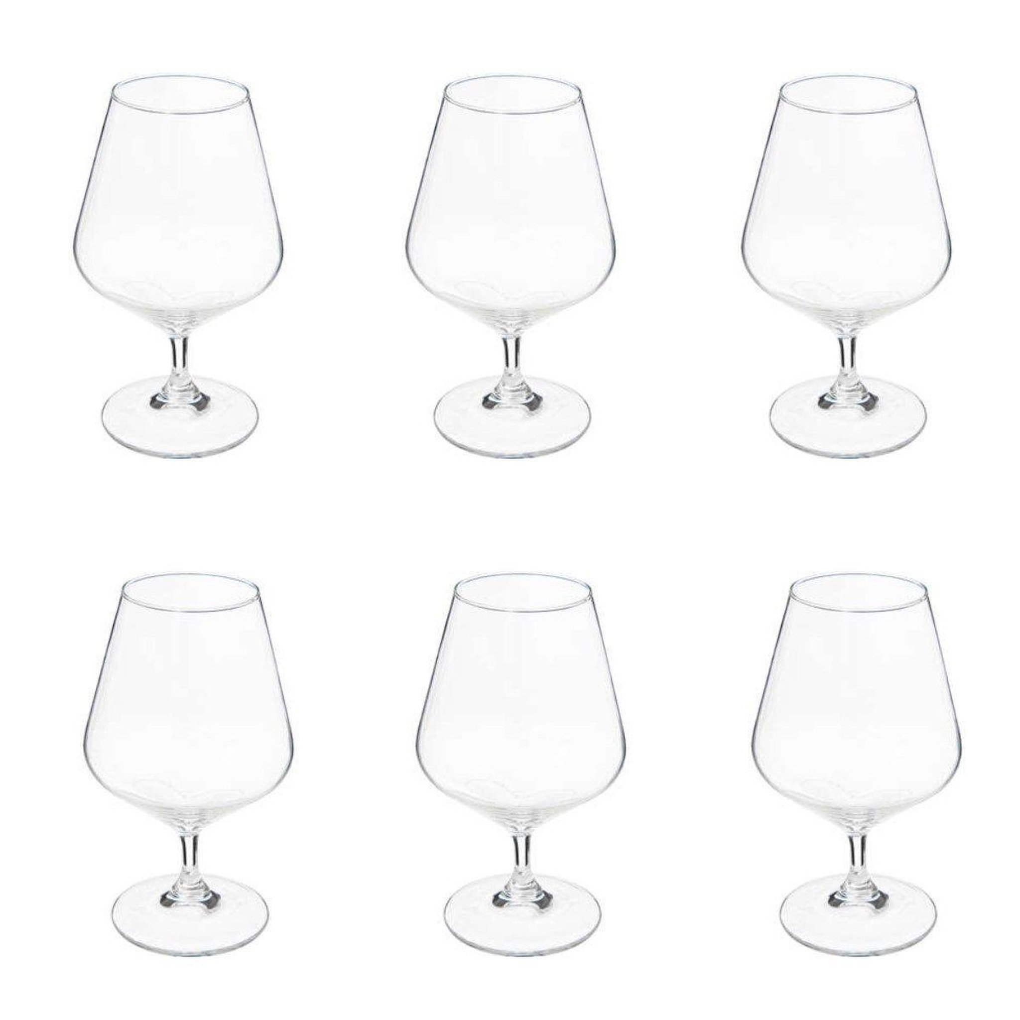 SECRET DE GOURMET Lot de 6 verres à cognac  nora  35cl transparent