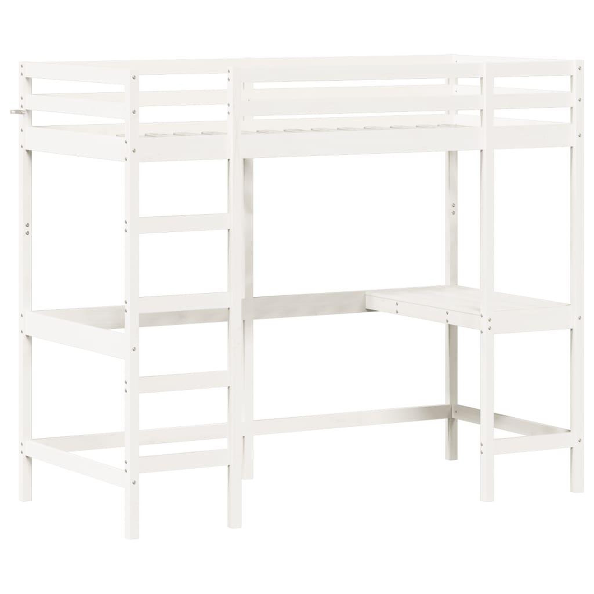 Voir la diapositive 3 : VIDAXL Lit superpose sans matelas blanc 90x200 cm bois de pin massif