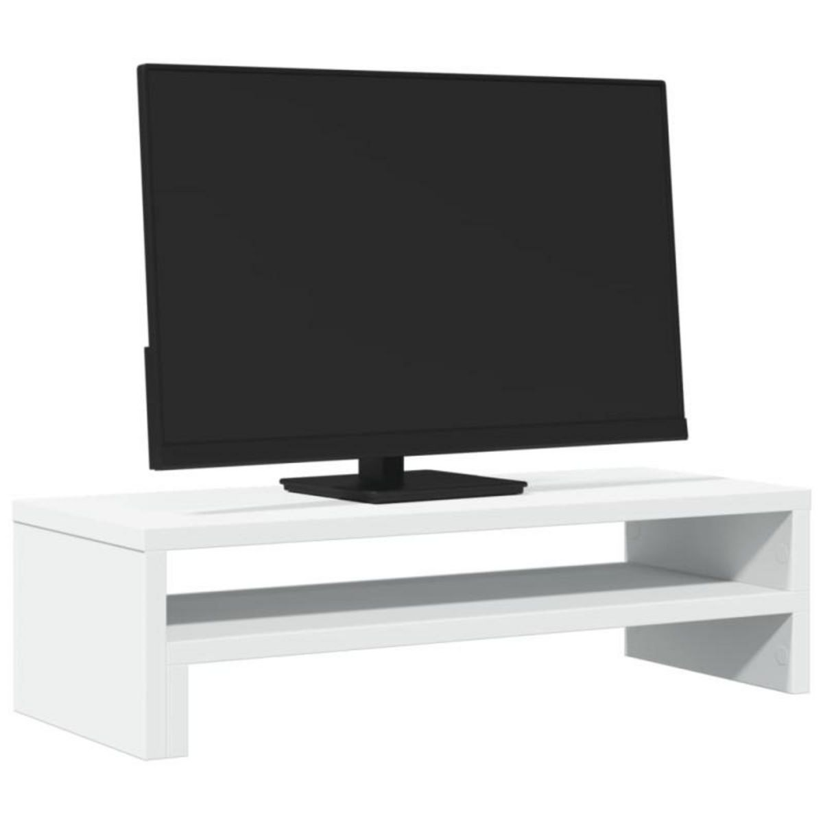 VIDAXL Support de moniteur blanc 54x22x15 cm bois d ingénierie