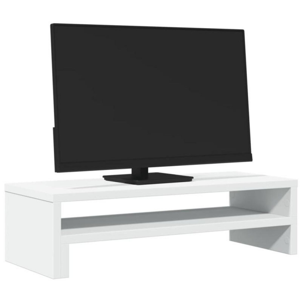 VIDAXL Support de moniteur blanc 54x22x15 cm bois d ingénierie