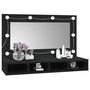 Voir la diapositive 4 : VIDAXL Armoire à miroir avec LED noir 90x31,5x62 cm