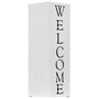 Voir la diapositive 2 : VIDAXL Porte parapluie Welcome Acier Blanc