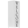Voir la diapositive 2 : VIDAXL Porte parapluie Welcome Acier Blanc