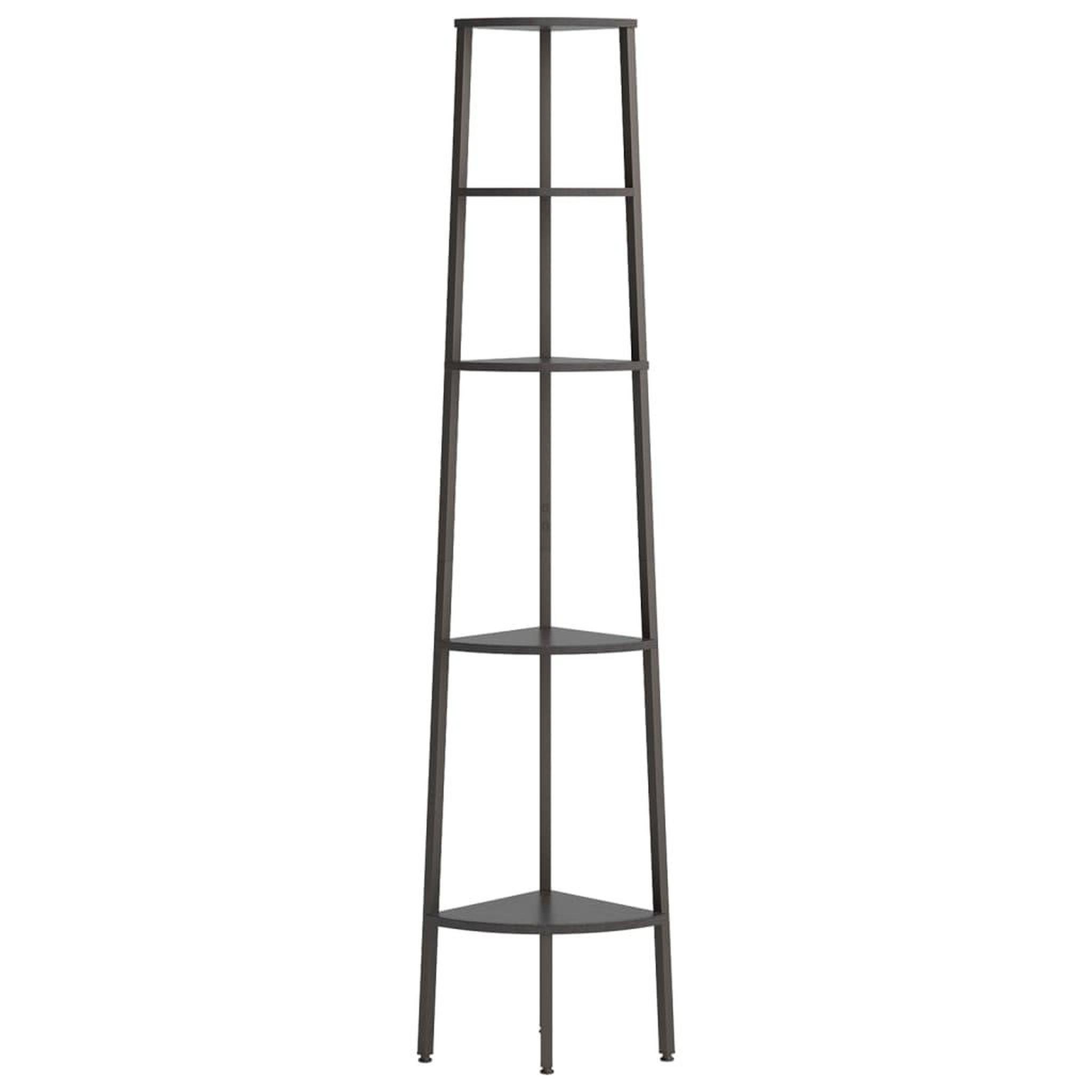 Voir la diapositive 3 : VIDAXL Etagere d'angle 5 niveaux Noir 45,5x31,5x180 cm